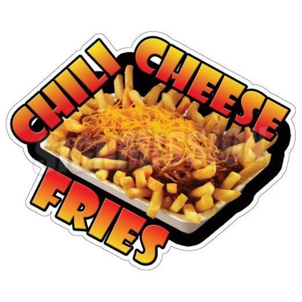 Signmission Safety Sign, 1.5 in Height, Vinyl, 36 in Length, Chili Cheese Fries D-DC-36-Chili Cheese Fries